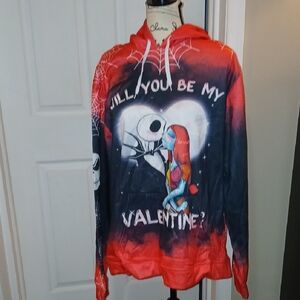 Red and Black Graphic Hoodie